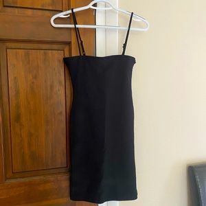 Ribbed black bodycon
